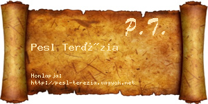 Pesl Terézia névjegykártya